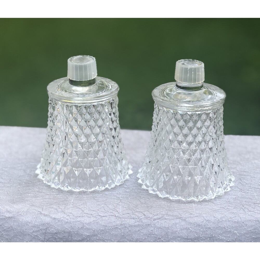 Vintage Home Interiors 2 Clear Hobnail Design Glass Votive Candle Holders - Picture 3 of 5